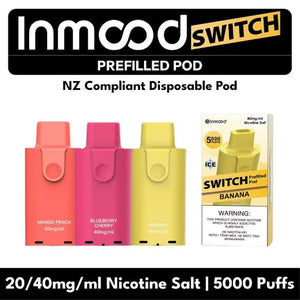 Inmood Switch Disposable Vape Replacement Pod – 5000 Puffs – 4% (40 mg)/ 2% (20mg) Salt Nicotine)